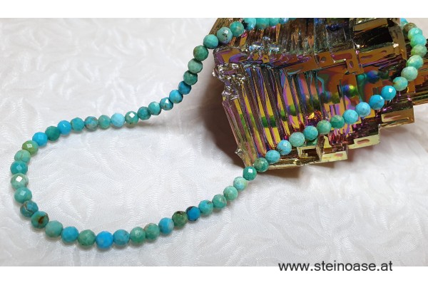 Kette Türkis, 4mm facettiert